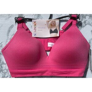 Joyspun Wirefree Bra Surf Pink XXL Adjustable Straps Hook & Eye Closure Sewn-In
